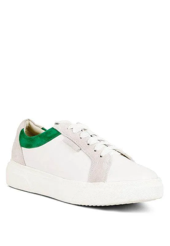 Endler Color Block Leather Sneakers
