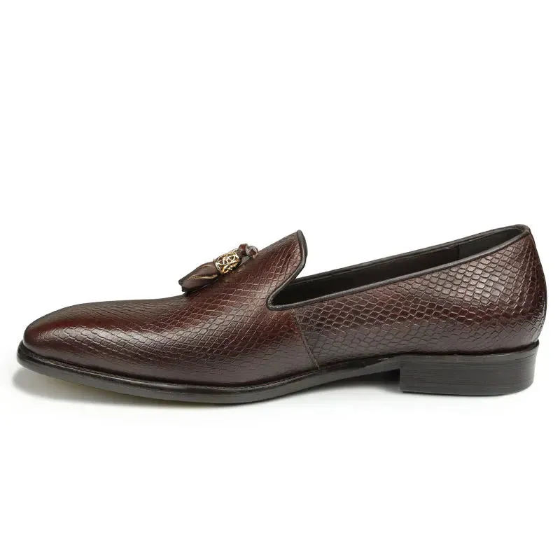 Men's Handmade Tassel Loafers – High-Quality Genuine Leather, Comfortable Pigskin Insole, All-Season Casual Shoes